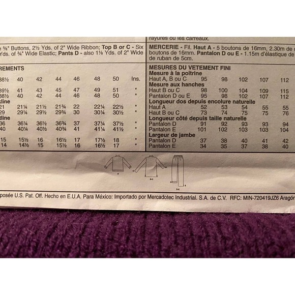 McCalls Sewing pattern4012 top pants in 2 lengths sewing pattern - Picture 6 of 6